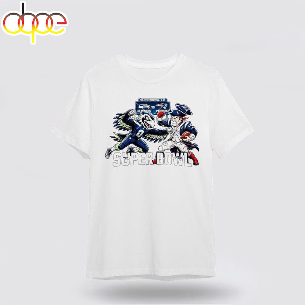 Seattle Seahawks vs New England Patriots Super Bowl LX Unisex T-Shirt