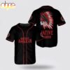 Skull Native American Red Warrior Patriots’ Day Baseball Jersey Shirt Skull Native American Red Warrior Patriots’ Day Baseball Jersey Shirt