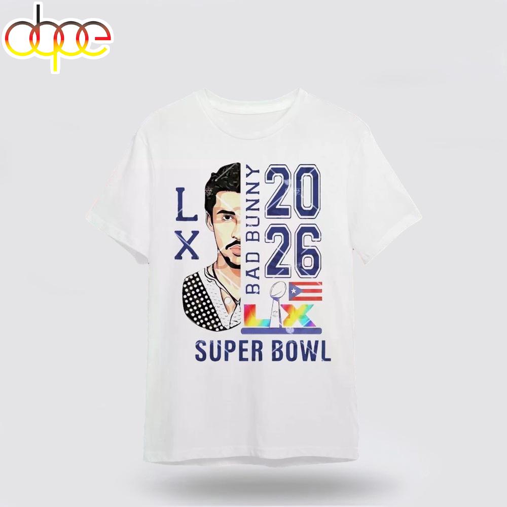 Super Bowl LIX 2026 Bad Bunny Design, Halftime Show Unisex T-Shirt For Fan