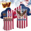 Washington Commanders NFL Liberty Eagle Patriotic Hawaiian Shirt Washington Commanders NFL Liberty Eagle Patriotic Hawaiian Shirt