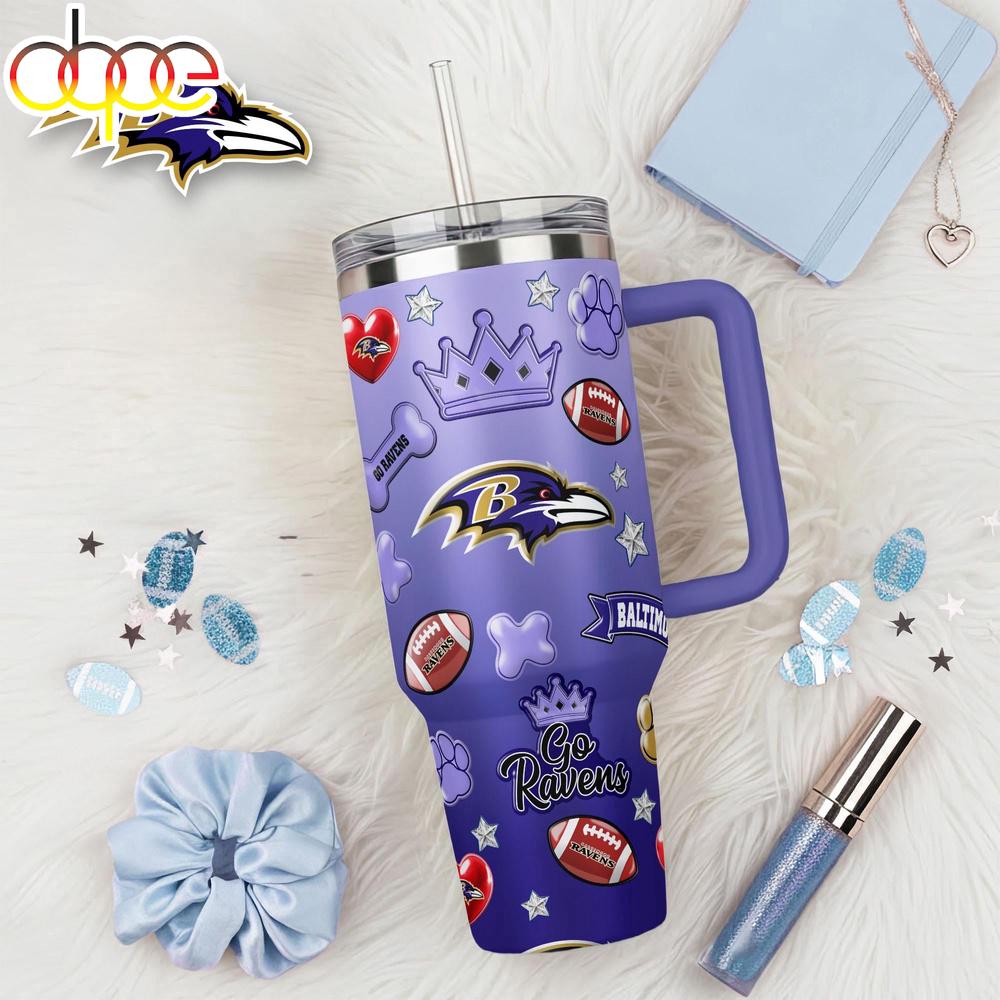 Baltimore Ravens NFL Icon Style Tumbler 40oz With Handle