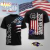 Baltimore Ravens NFL We The People USA 250th Anniversary 3D T-Shirt