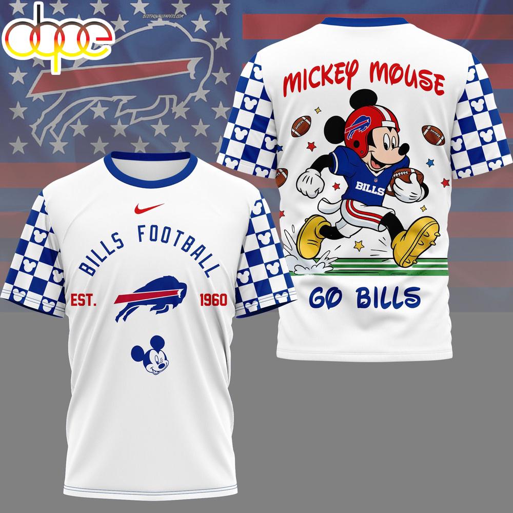 Buffalo Bills NFL Mickey Football 3D T-Shirt For Fans