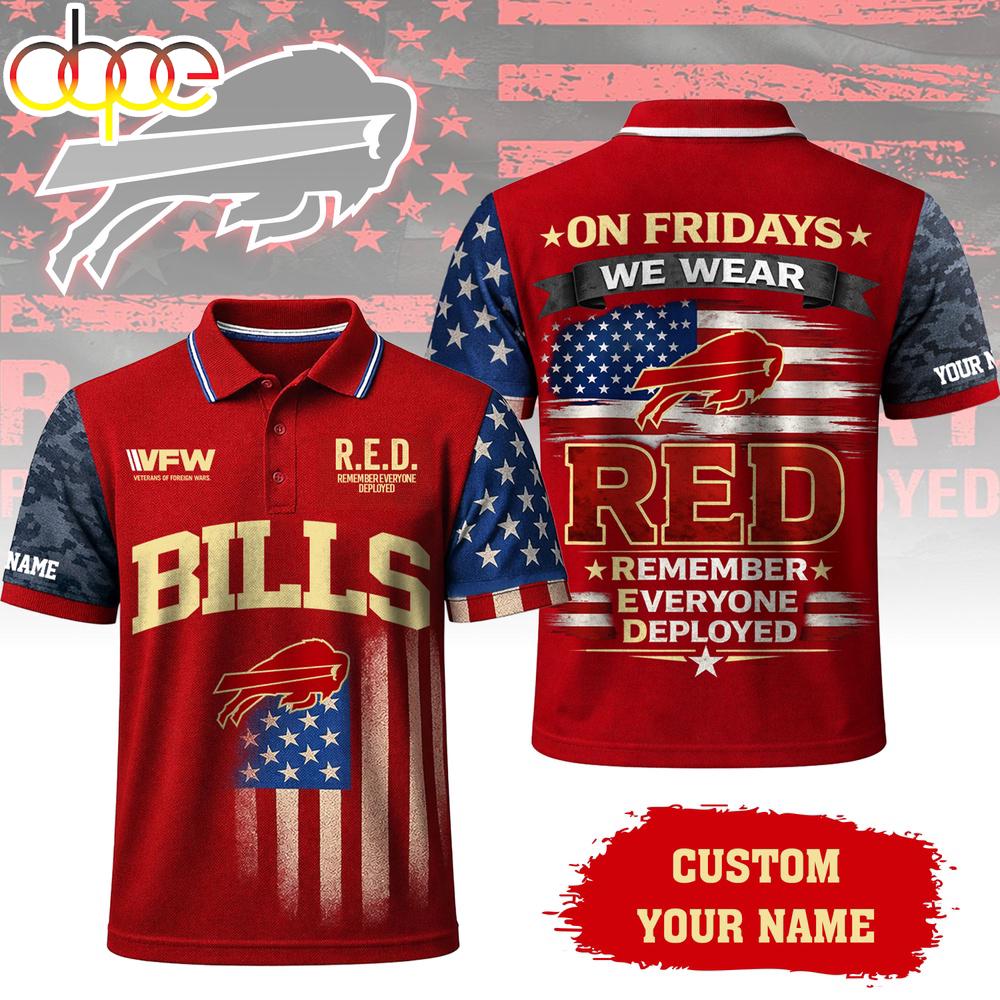 Buffalo Bills NFL Red Friday Polo Shirt For Fans