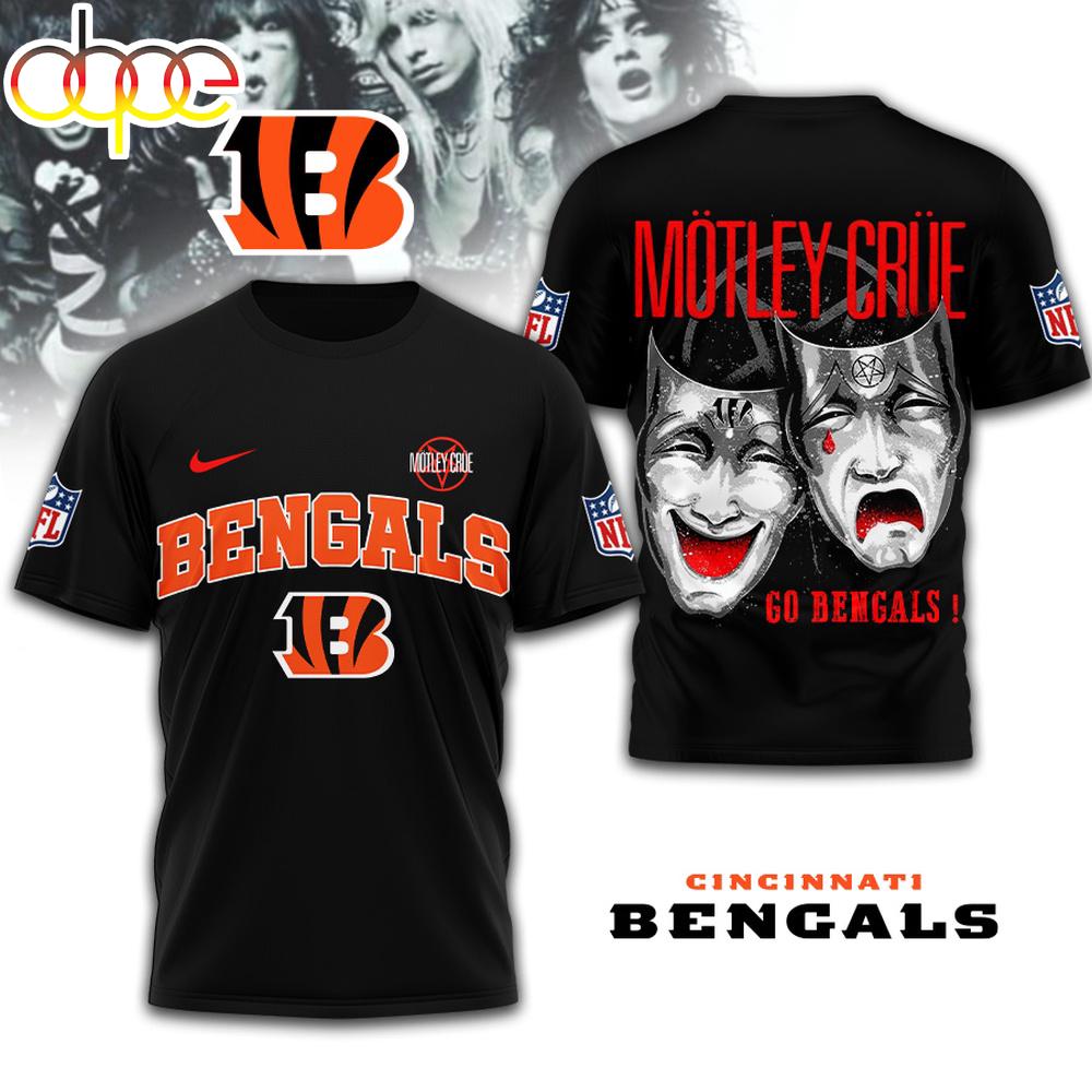 Cincinnati Bengals NFL Motley Crue 3D T-Shirt