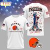 Cleveland Browns NFL 250 Years of American Freedom 3D T-Shirt Cleveland Browns NFL 250 Years of American Freedom 3D T-Shirt