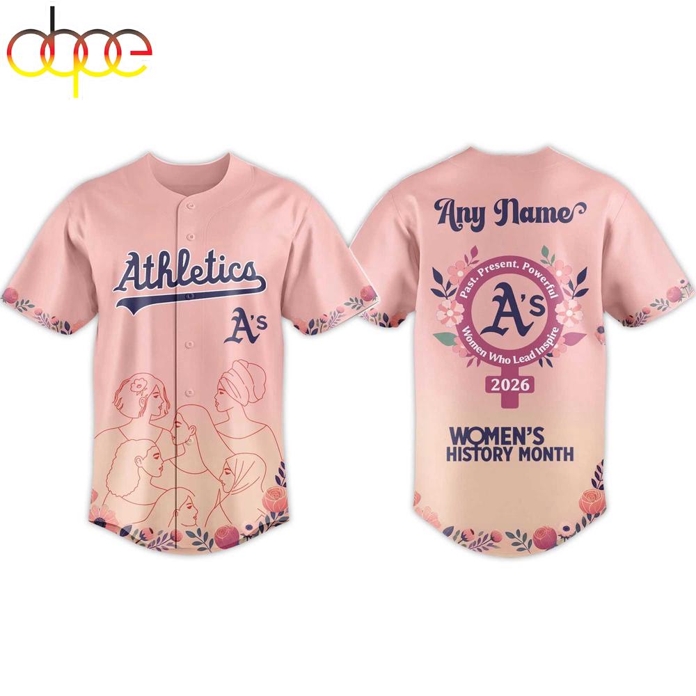 Custom Name 2026 Athletics Women’s History Month Baseball Jersey Shirt