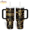 Custom Name Chicago Bears NFL Holiday Gold Tumbler 40oz Custom Name Chicago Bears NFL Holiday Gold Tumbler 40oz
