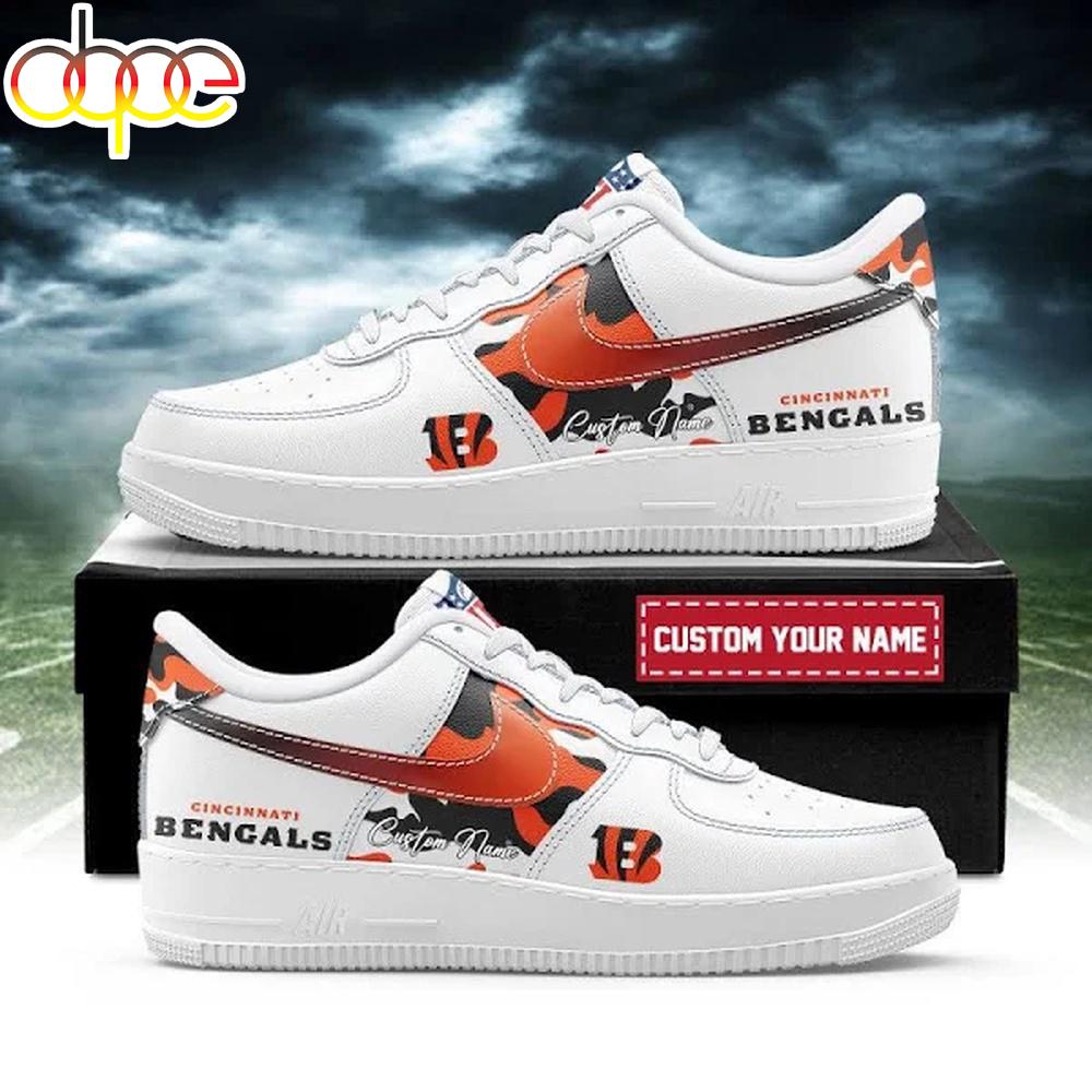 Custom Name Cincinnati Bengals Team Air Force 1 Shoes