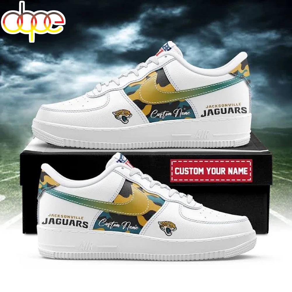 Custom Name Jacksonville Jaguars Team Air Force 1 Shoes