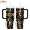 Custom Name Miami Dolphins NFL Holiday Gold Tumbler 40oz