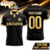 Custom Name Number Cleveland Browns NFL Black And Gold Polo Shirt Custom Name Number Cleveland Browns NFL Black And Gold Polo Shirt