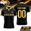 Custom Name Number Pittsburgh Steelers NFL Black And Gold Polo Shirt Custom Name Number Pittsburgh Steelers NFL Black And Gold Polo Shirt