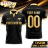 Custom Name Number Tampa Bay Buccaneers NFL Black And Gold Polo Shirt Custom Name Number Tampa Bay Buccaneers NFL Black And Gold Polo Shirt