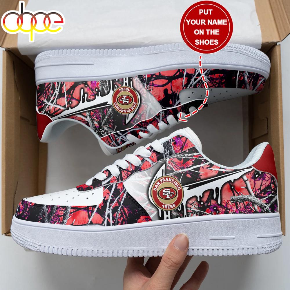 Custom Name San Francisco 49ers NFL Air Force 1 Shoes