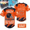 Custom Number Chicago Bears NFL Crazy Football Baseball Jersey
