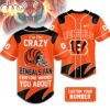 Custom Number Cincinnati Bengals NFL Crazy Football Baseball Jersey