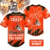 Custom Number Cleveland Browns NFL Crazy Football Baseball Jersey