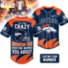 Custom Number Denver Broncos NFL Crazy Football Baseball Jersey Custom Number Denver Broncos NFL Crazy Football Baseball Jersey