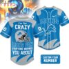 Custom Number Detroit Lions NFL Crazy Football Baseball Jersey