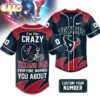 Custom Number Houston Texans NFL Crazy Football Baseball Jersey