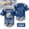 Custom Number Indianapolis Colts NFL Crazy Football Baseball Jersey