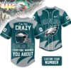 Custom Number Philadelphia Eagles NFL Crazy Football Baseball Jersey Custom Number Philadelphia Eagles NFL Crazy Football Baseball Jersey