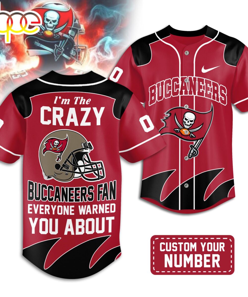 Custom Number Tampa Bay Buccaneers NFL Crazy Football Baseball Jersey