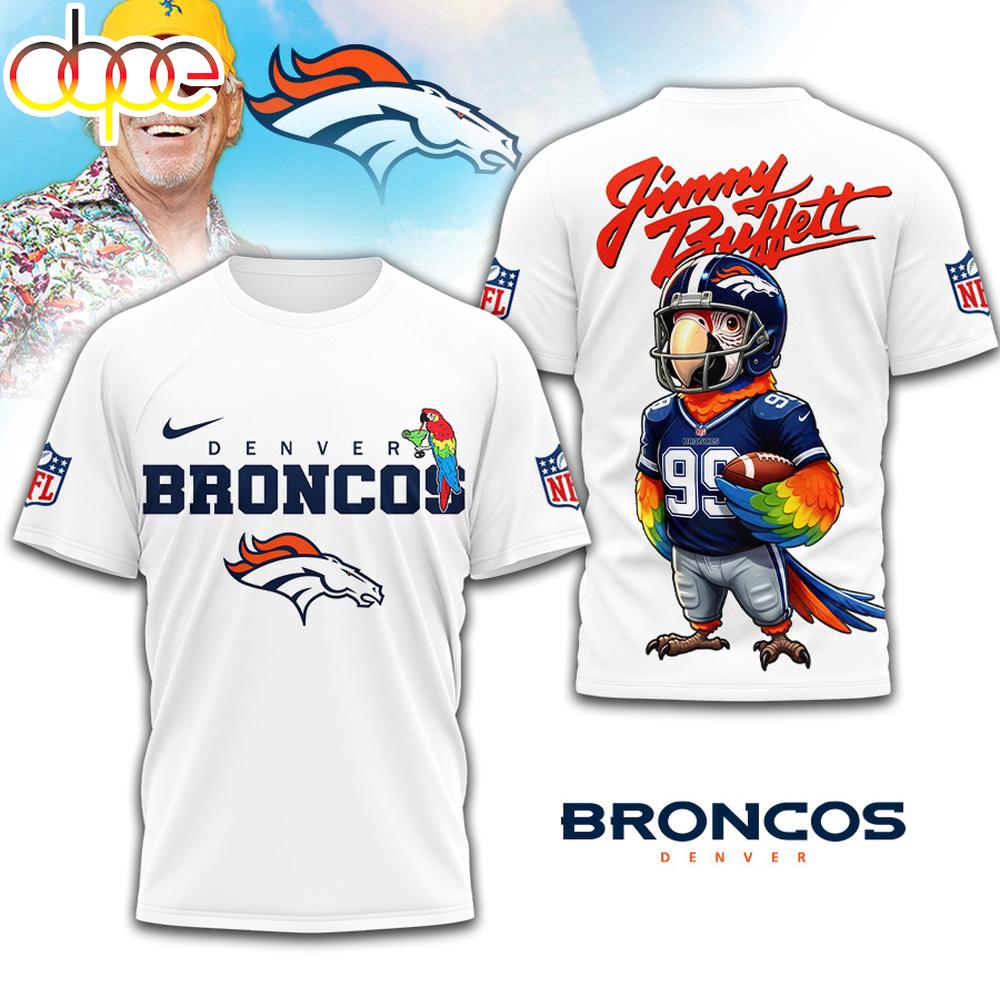 Denver Broncos NFL Jimmy Buffett 3D T-Shirt