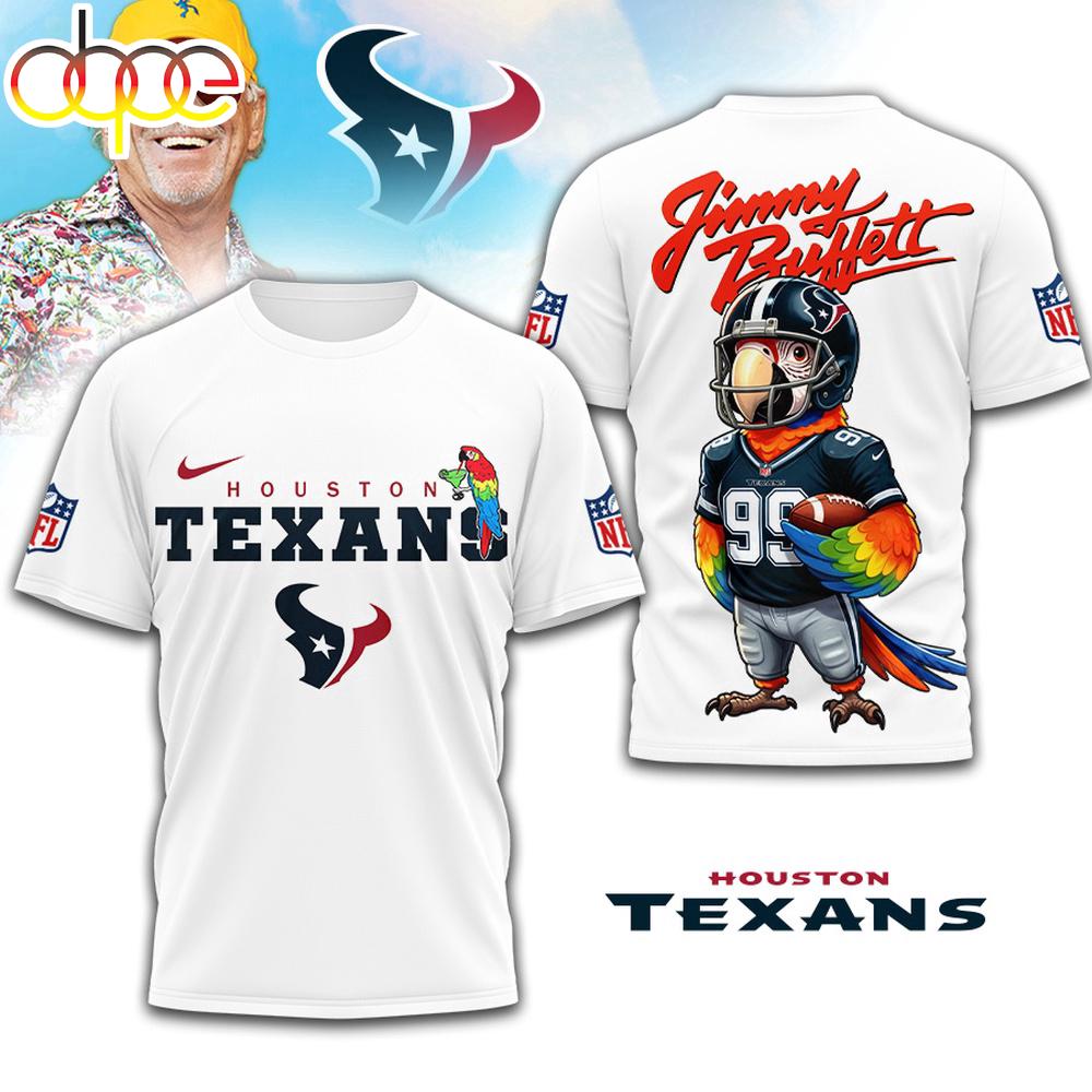 Houston Texans NFL Jimmy Buffett 3D T-Shirt