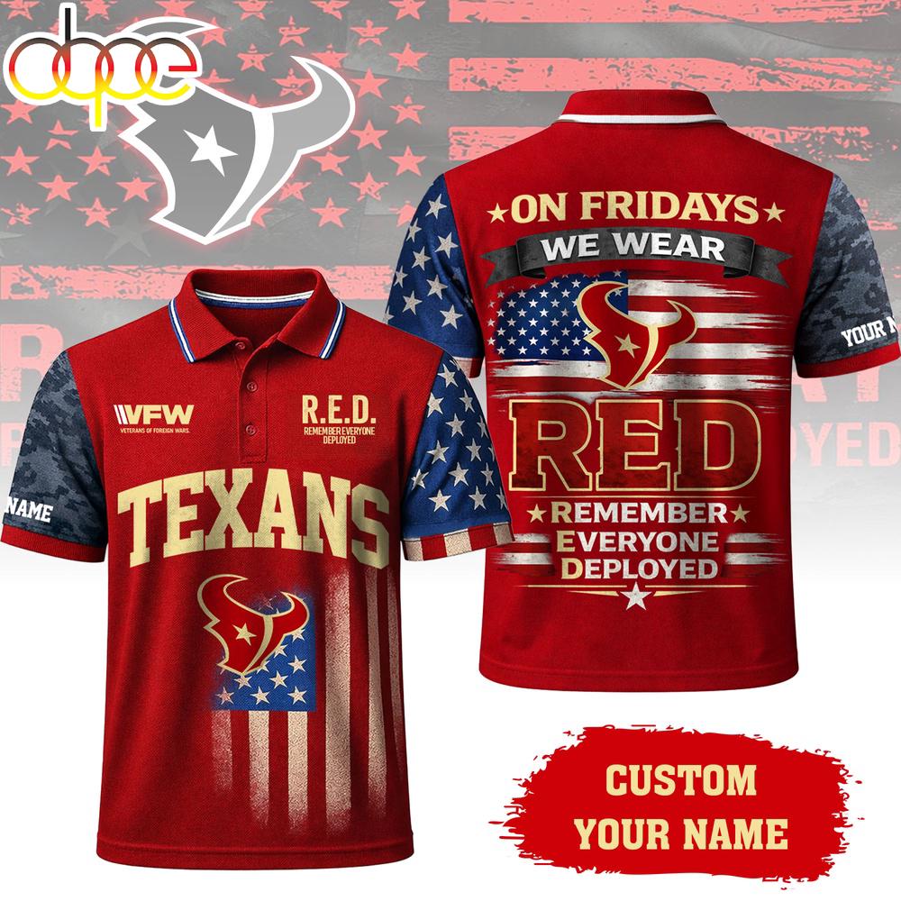 Houston Texans NFL Red Friday Polo Shirt For Fans