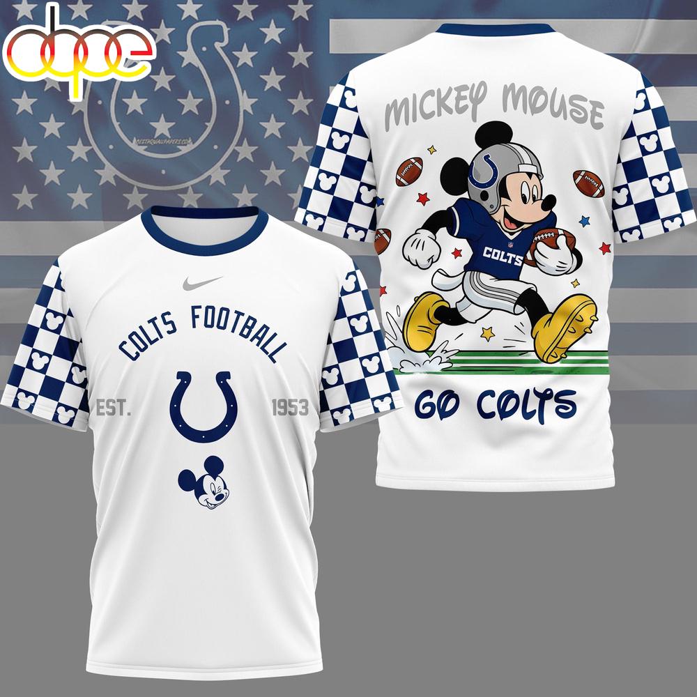 Indianapolis Colts NFL Mickey Football 3D T-Shirt For Fans
