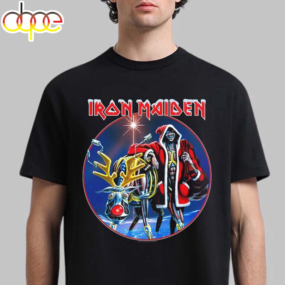Iron Maiden Xmas Somewhere In Time Santa Unisex T-Shirt
