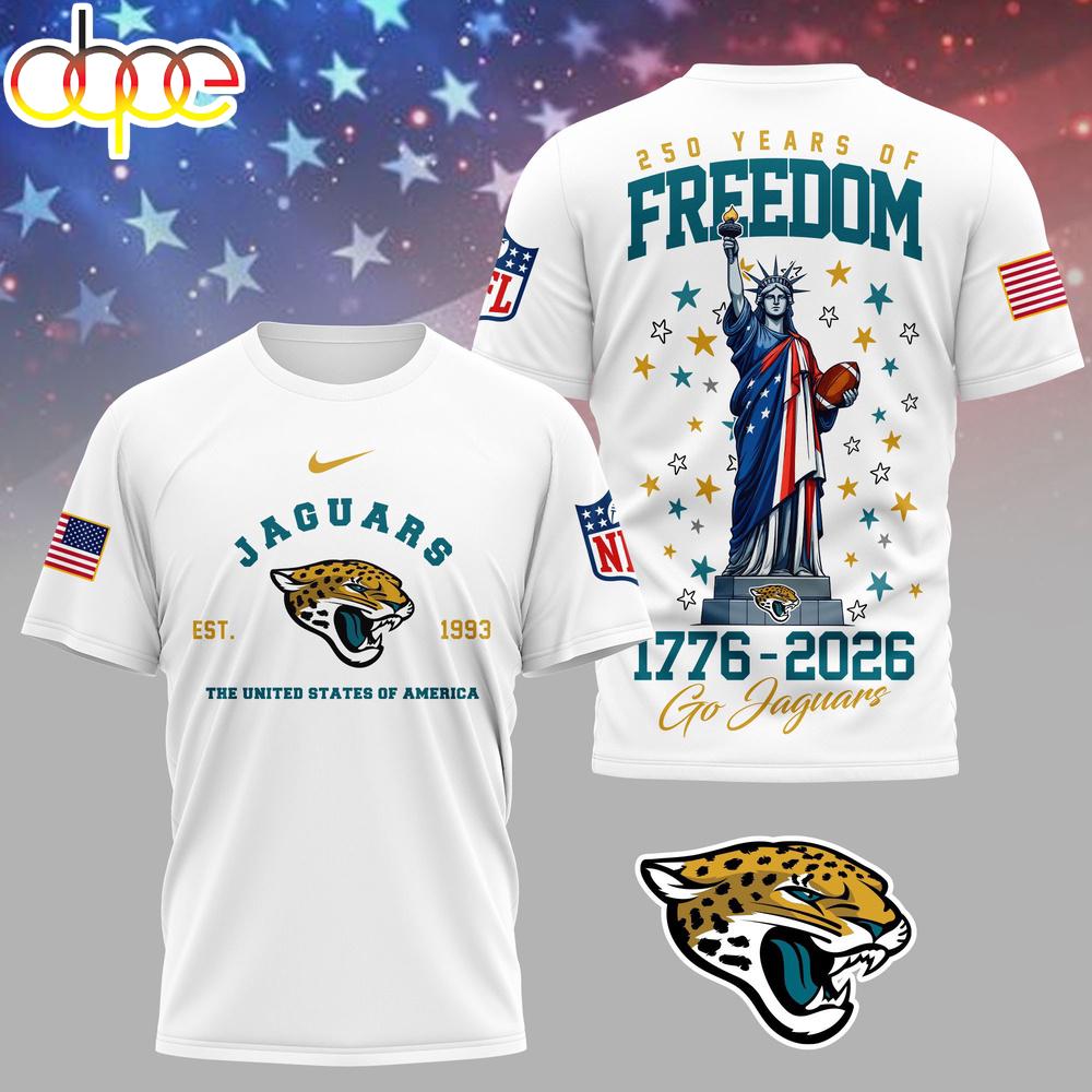 Jacksonville Jaguars NFL 250 Years of American Freedom 3D T-Shirt