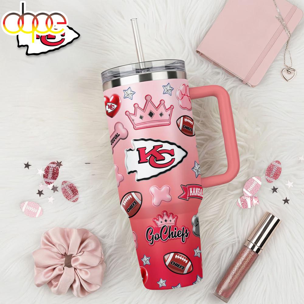 Kansas City Chiefs NFL Icon Style Tumbler 40oz With Handle