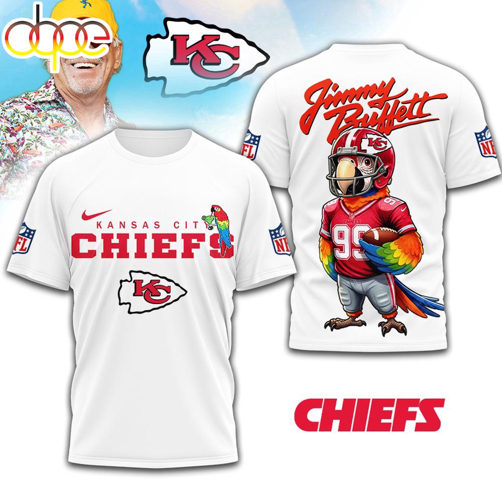 Kansas City Chiefs NFL Jimmy Buffett 3D T-Shirt