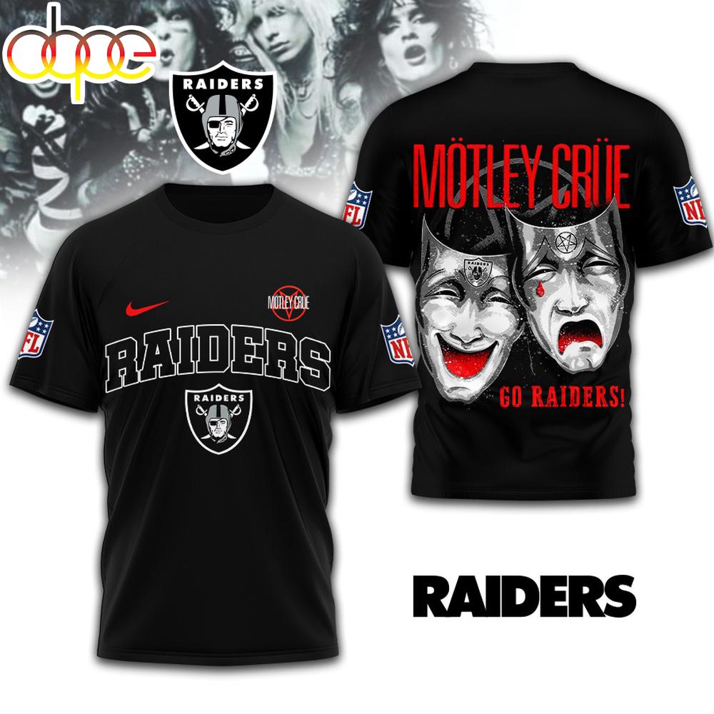 Las Vegas Raiders NFL Motley Crue 3D T-Shirt