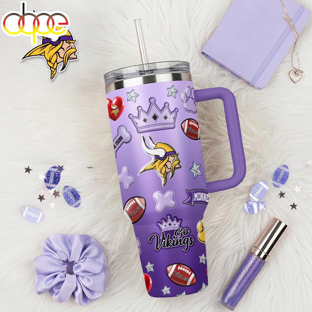 Minnesota Vikings NFL Icon Style Tumbler 40oz With Handle