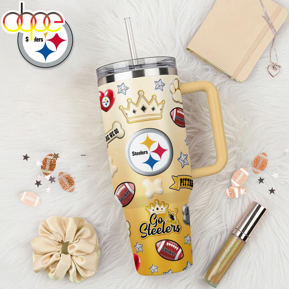 Pittsburgh Steelers NFL Icon Style Tumbler 40oz With Handle