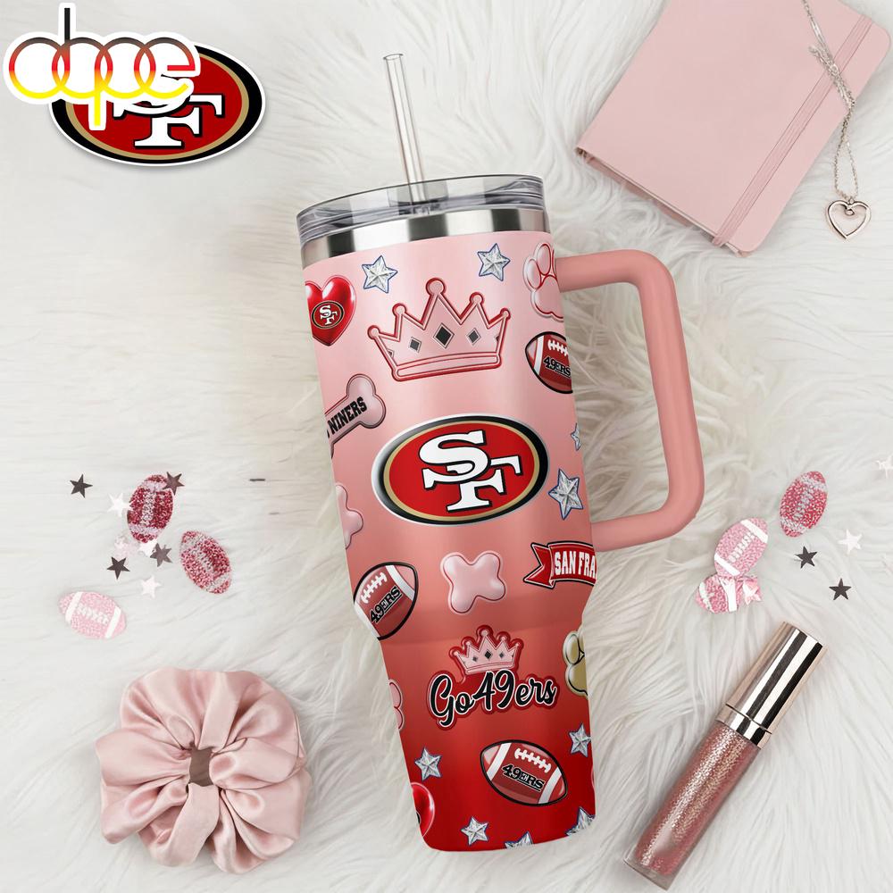 San Francisco 49ers NFL Icon Style Tumbler 40oz With Handle