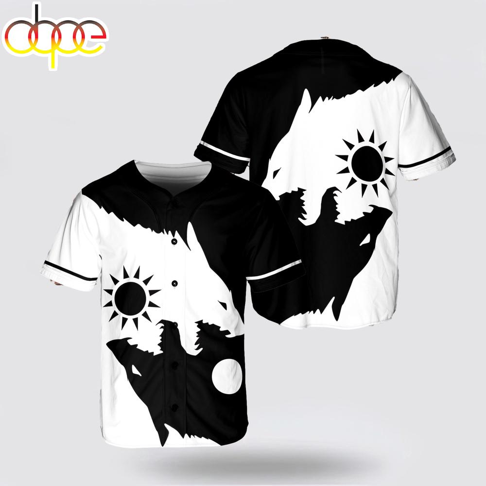Sun Fenrir Wolf Of Odin Viking Baseball Jersey Shirt
