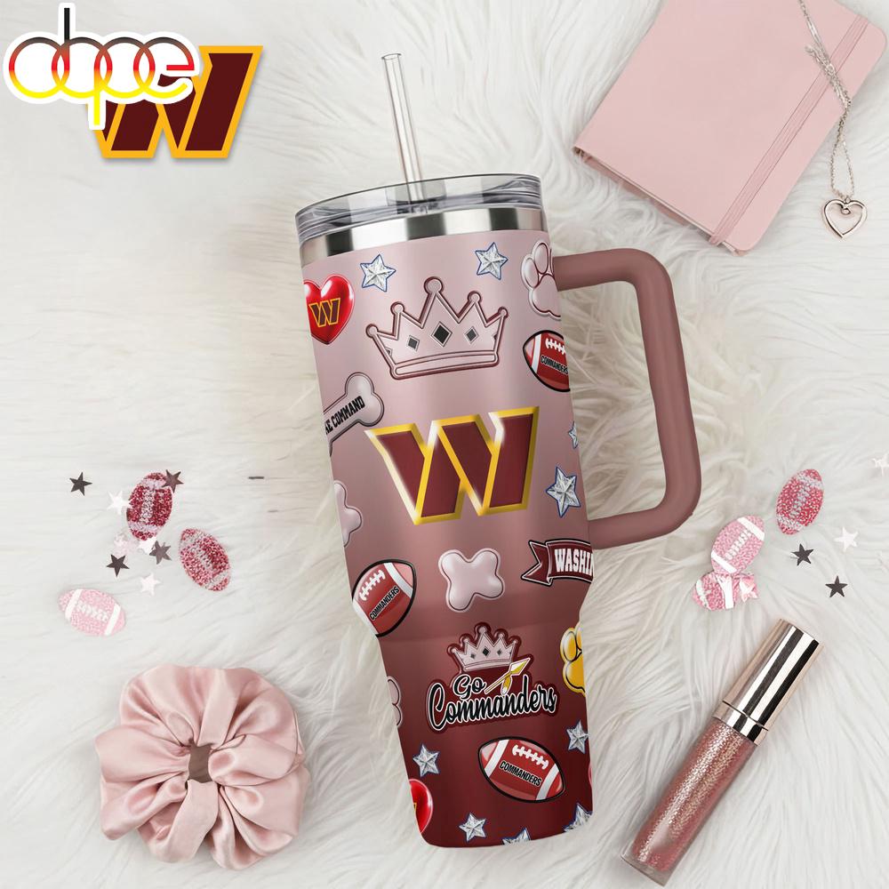 Washington Commanders NFL Icon Style Tumbler 40oz With Handle