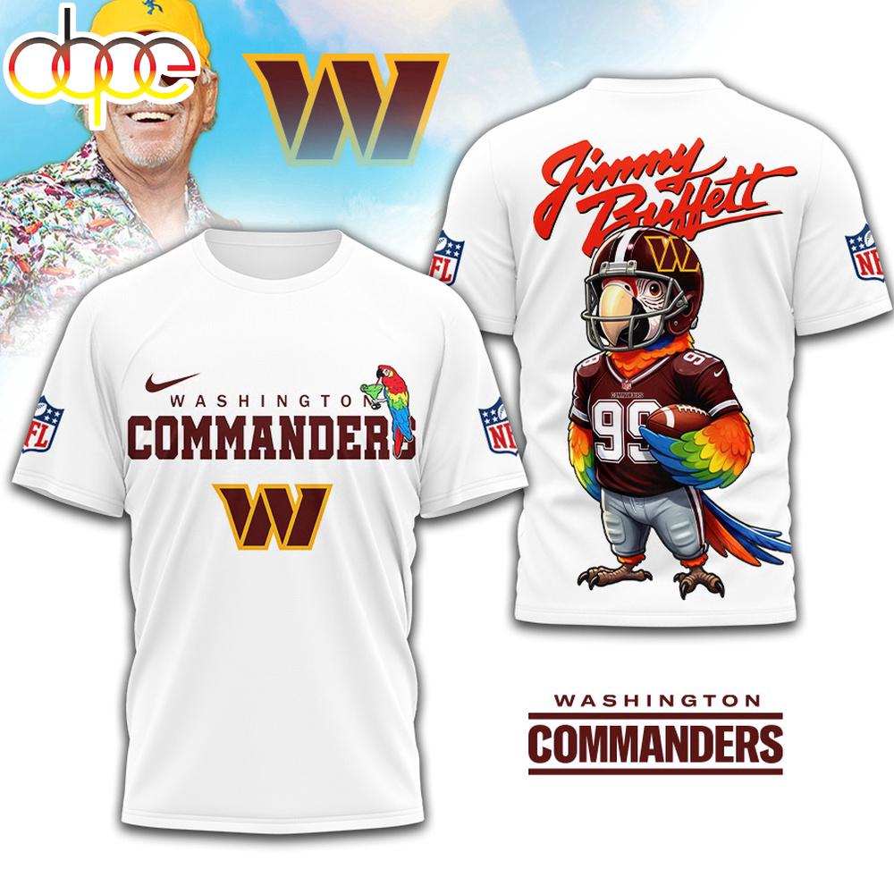 Washington Commanders NFL Jimmy Buffett 3D T-Shirt