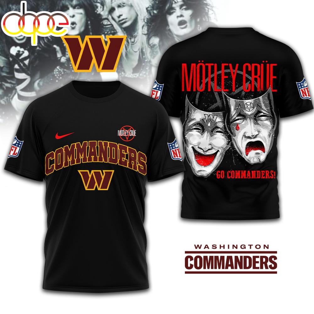 Washington Commanders NFL Motley Crue 3D T-Shirt