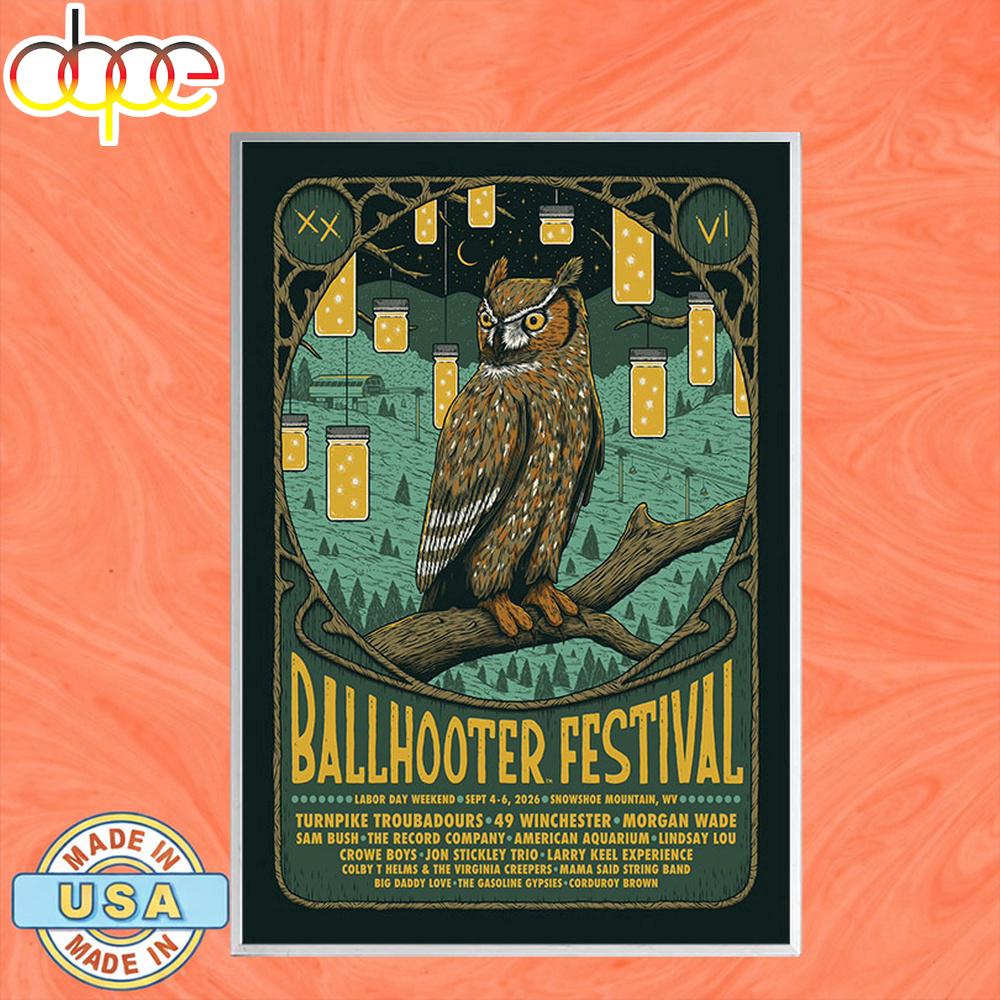 49 Winchester Ballhooter Festival 2026 Snowshoe Mountain Virginia Poster Canvas