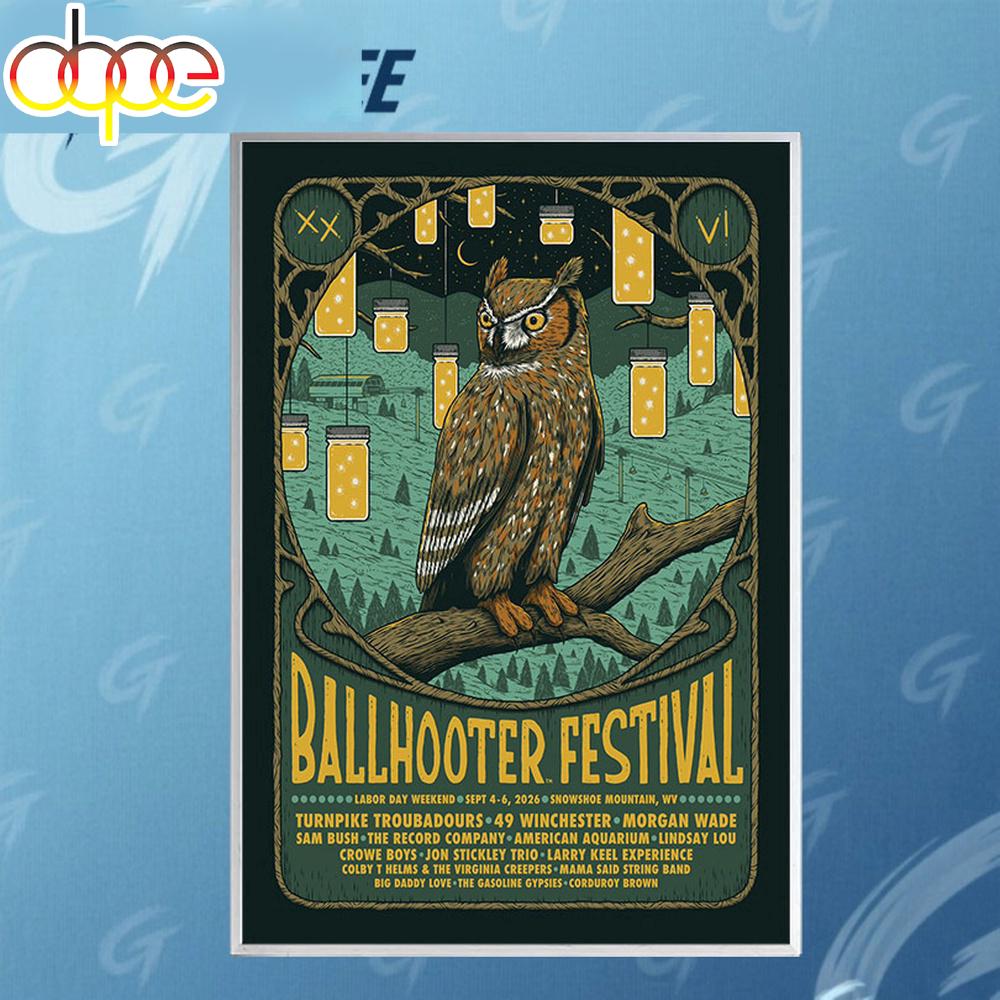 49 Winchester Ballhooter Festival 2026 Tour Poster Canvas