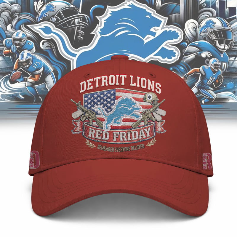 Detroit Lions NFL RED Friday Classic Baseball Cap