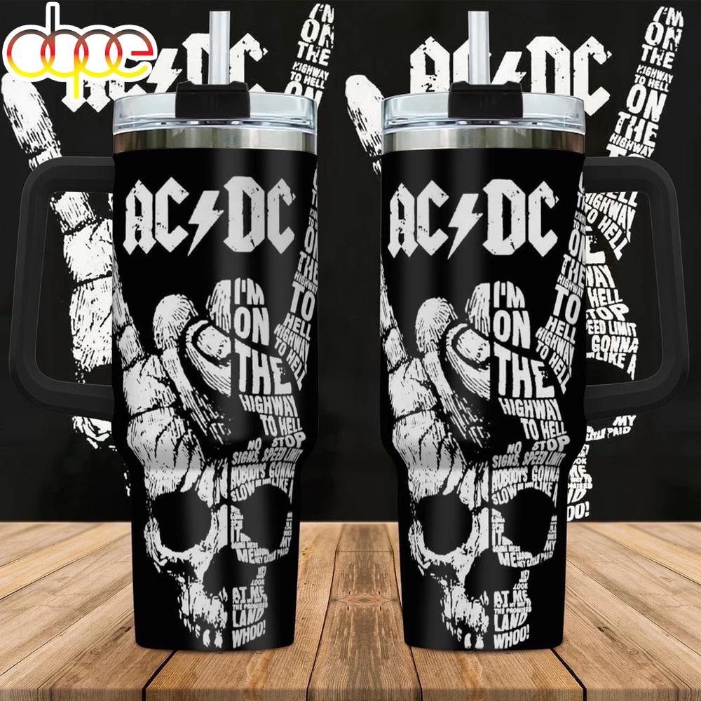 ACDC Tumbler 40Oz With Handle