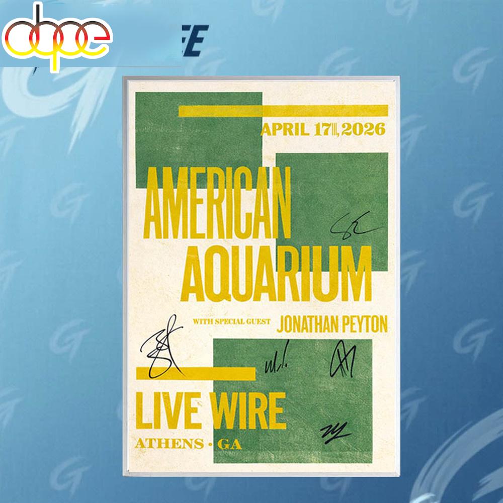 American Aquarium Athens GA Show Apr 17 2026 Poster Canvas