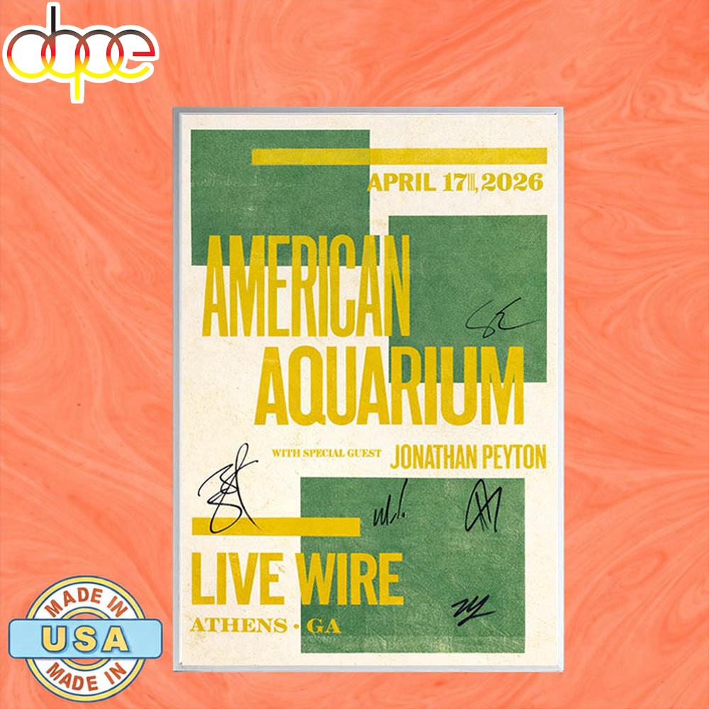 American Aquarium Fall Tour 2026 Live Wire Athens Athens Poster Canvas